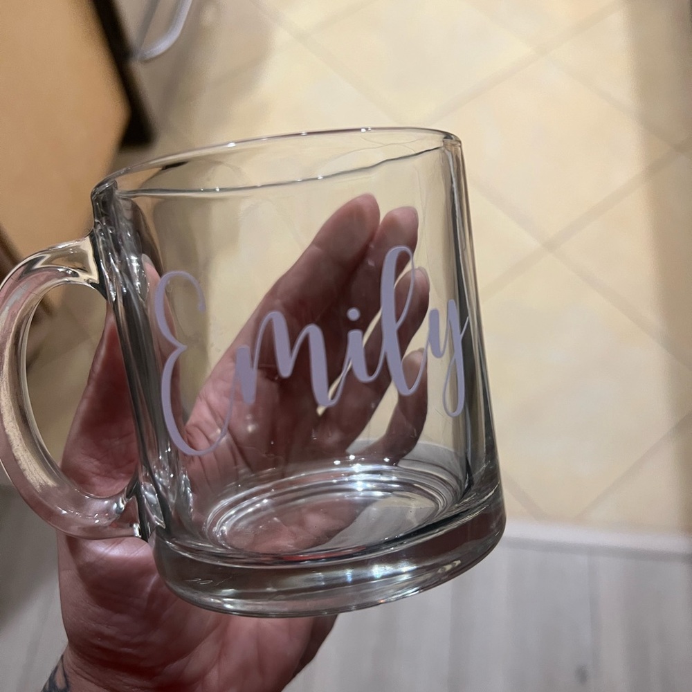 Personalized Clear Glass Mug